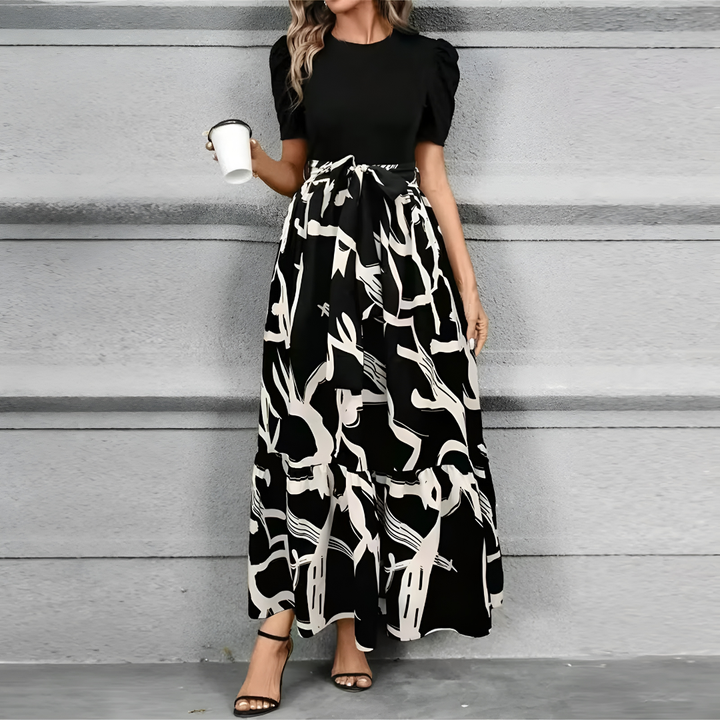 Millicent | Floral Print High Waist Maxi Dress