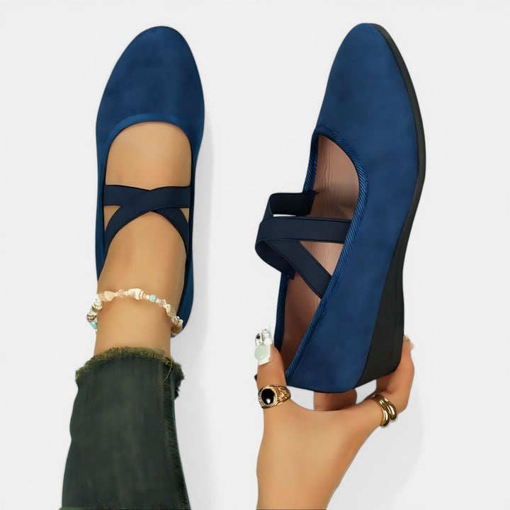 Winifred | Cross-Strap Slip-On Ballet Flat