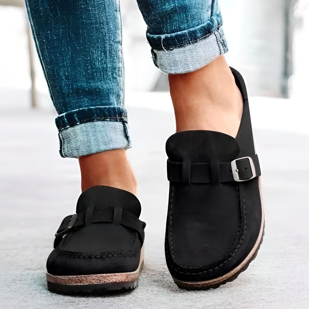 Velma | Platform Buckle Slip-On Mule