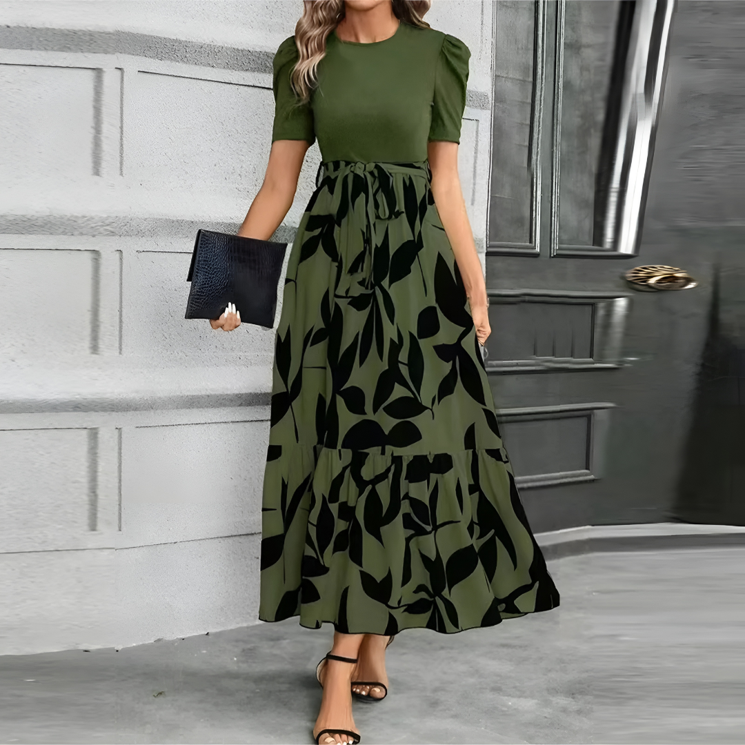 Millicent | Floral Print High Waist Maxi Dress