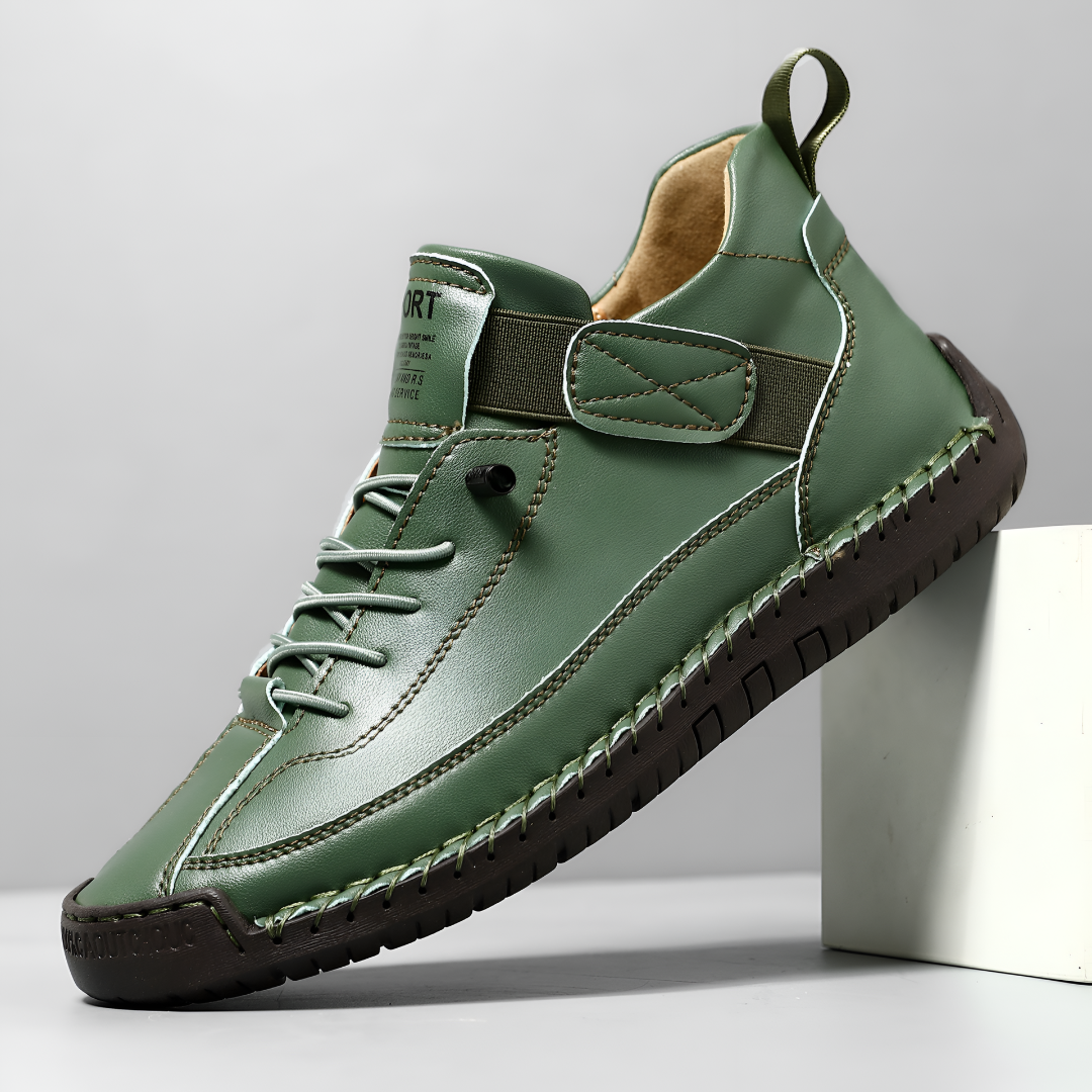 Florence | Lace-Up Sneaker with Topstitched Upper