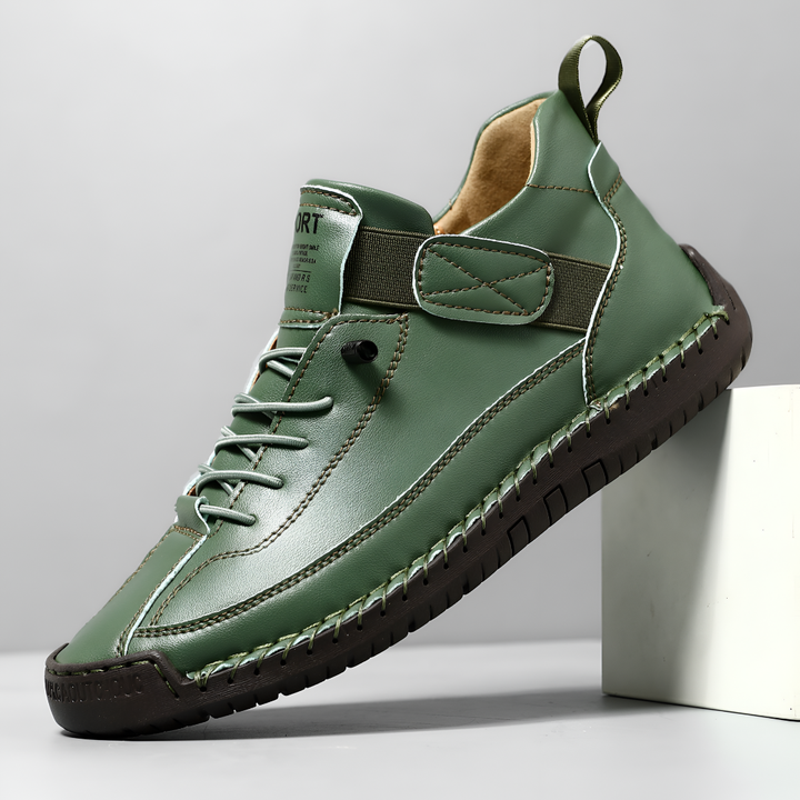 Florence | Lace-Up Sneaker with Topstitched Upper