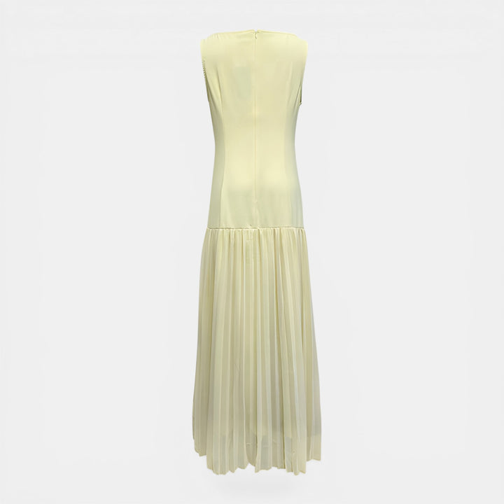 Barbara | Sleeveless Pleated Maxi Evening Dress