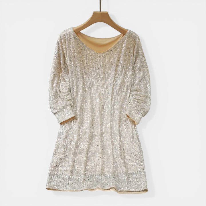 Madeleine | Sequin Long Sleeve Mini Dress