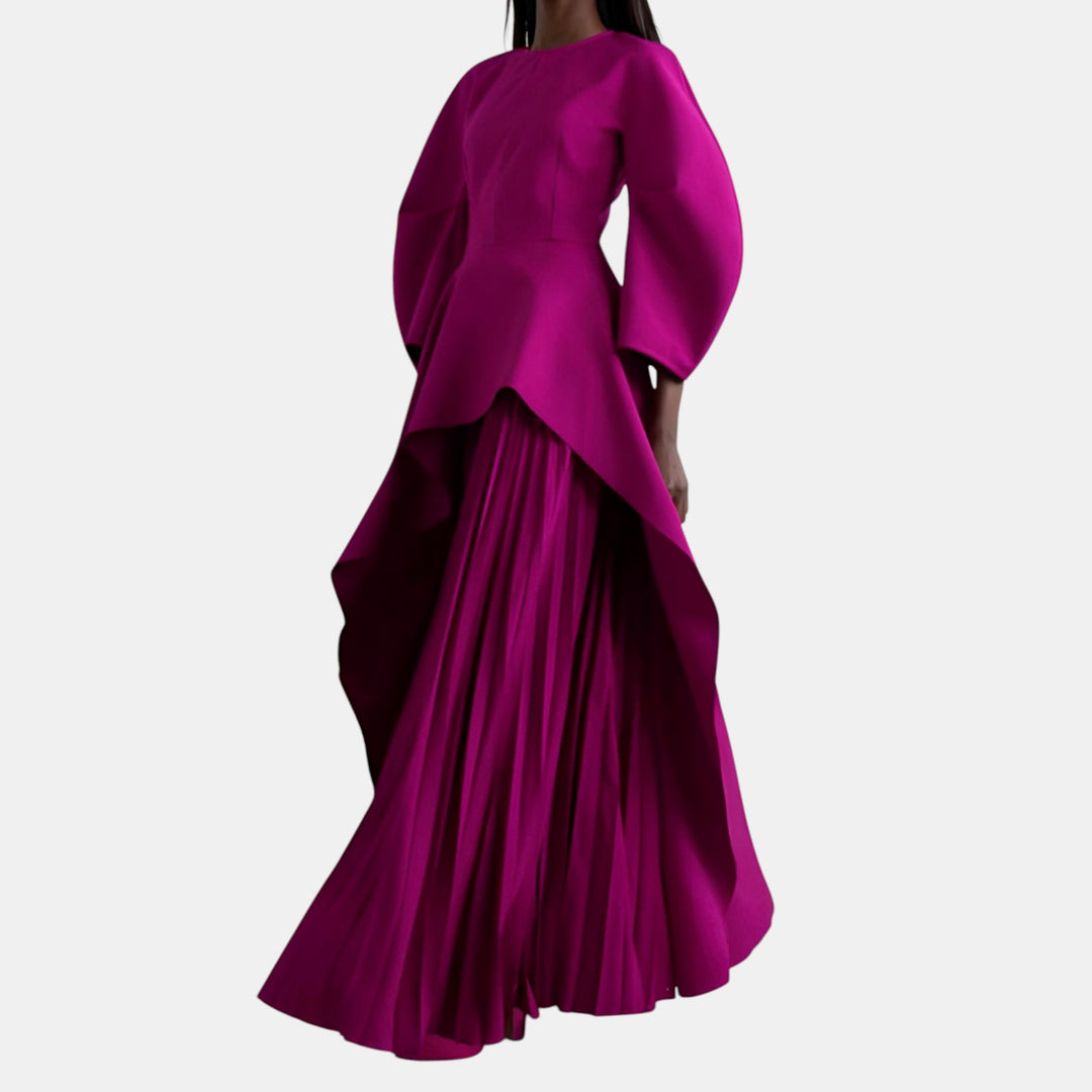 Lorraine | Long Sleeve Tiered Maxi Dress