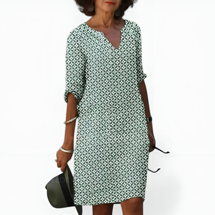 Patricia | Geometric Print Shift Dress