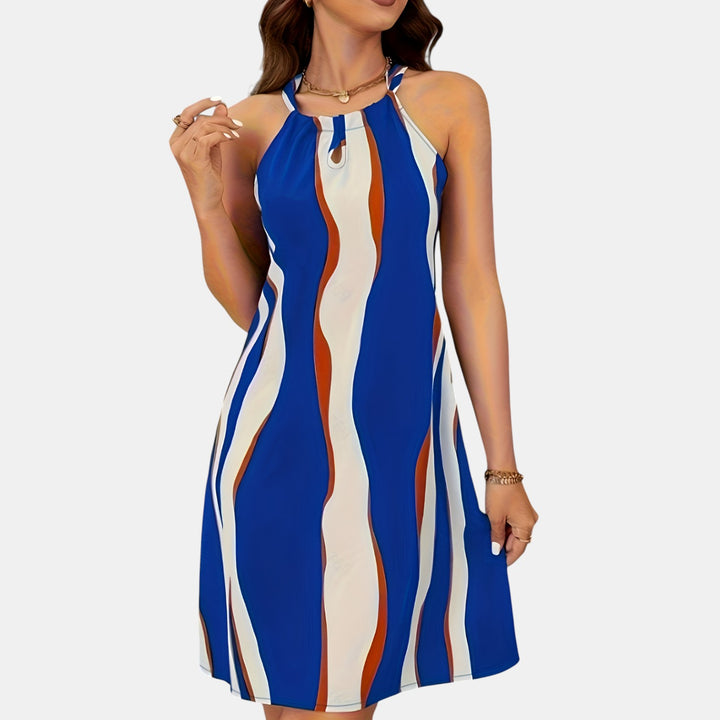 Ruth | Halter Neck Mini Dress with Keyhole Detail