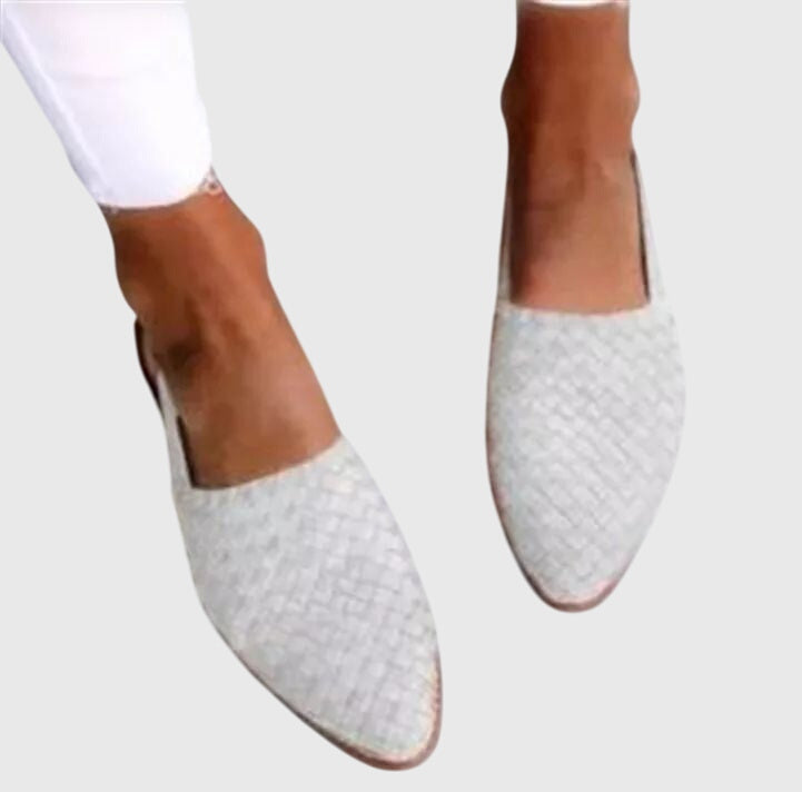 Trudy | Pointed Toe Slip-On Loafer with Textured Upper