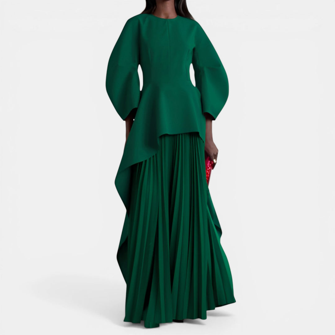 Lorraine | Long Sleeve Tiered Maxi Dress
