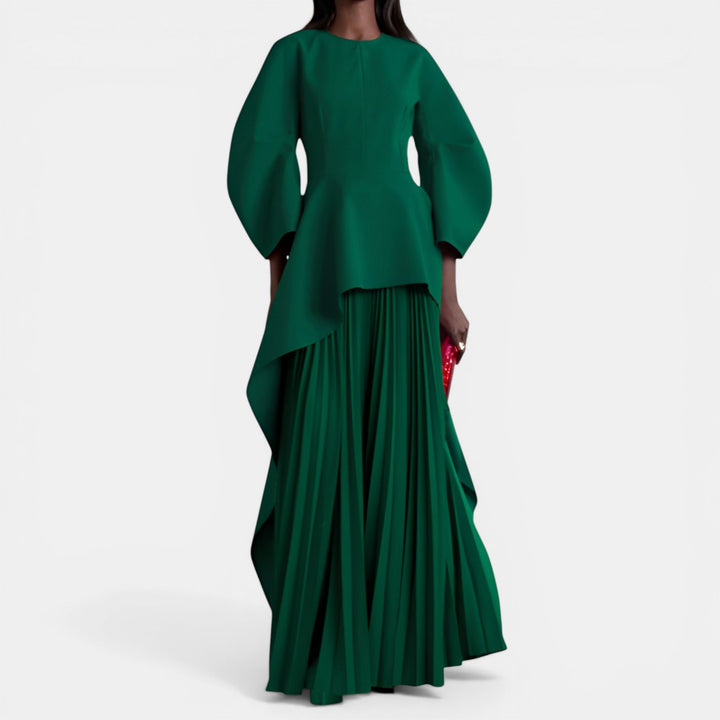 Lorraine | Long Sleeve Tiered Maxi Dress