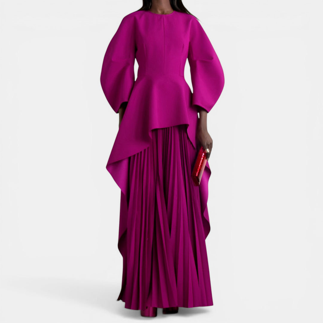 Lorraine | Long Sleeve Tiered Maxi Dress