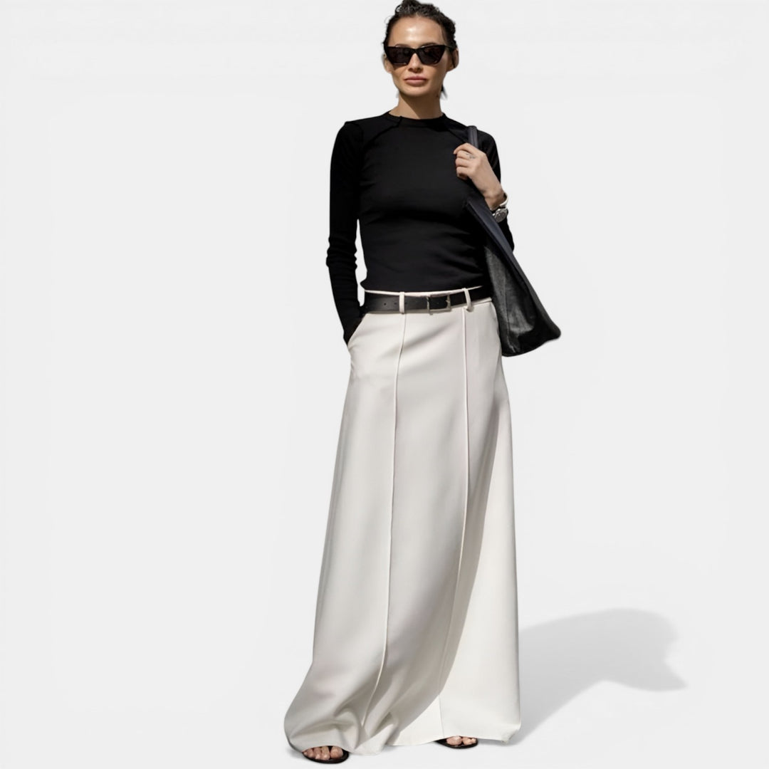 Norma | High Waist Maxi A-Line Skirt