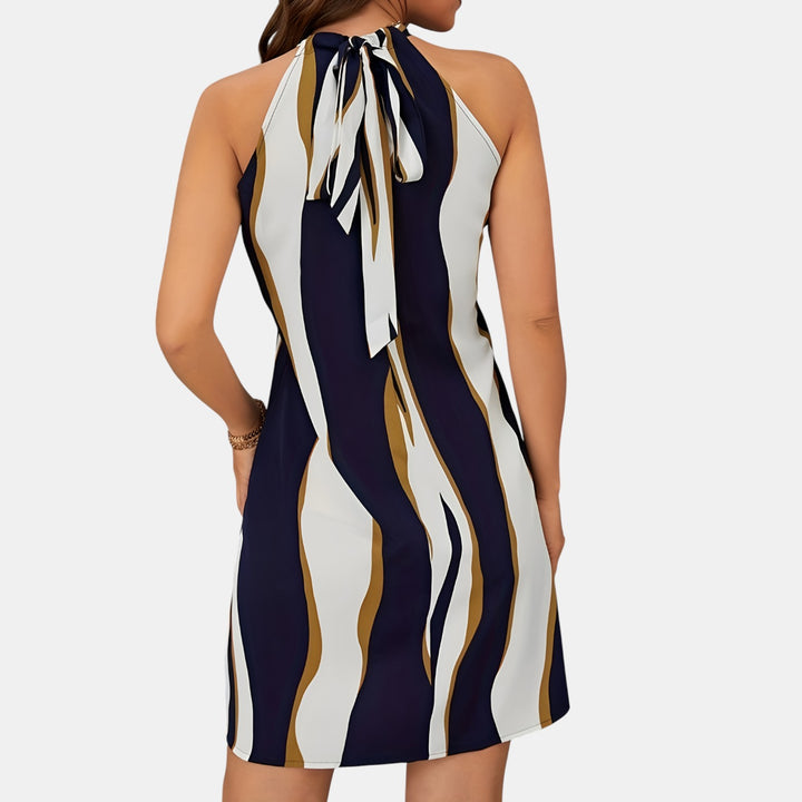 Ruth | Halter Neck Mini Dress with Keyhole Detail