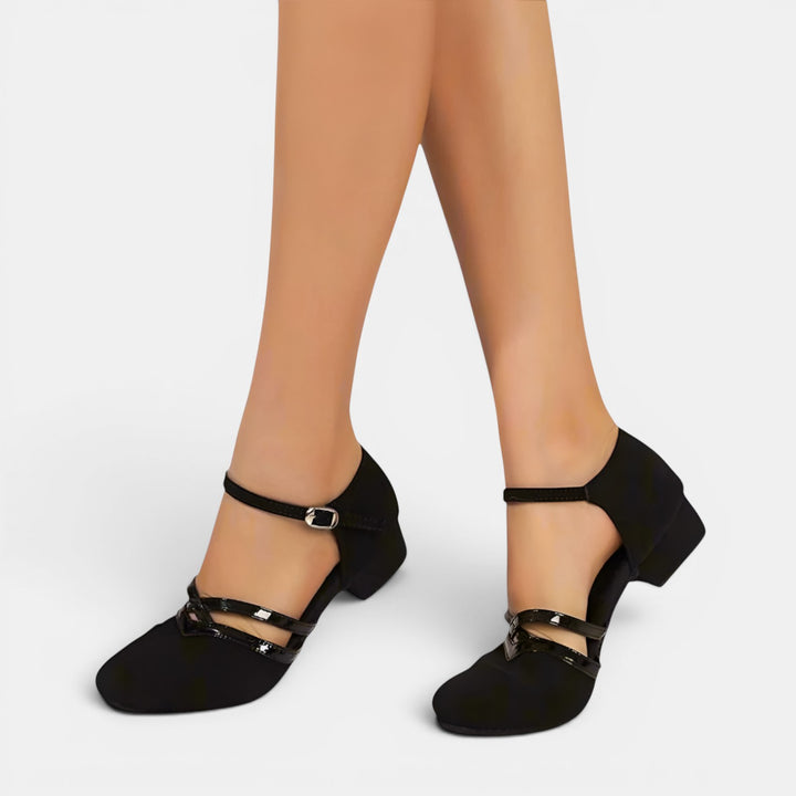 Christa | Low Heel Closed-Toe Shoe with Double Ankle Strap