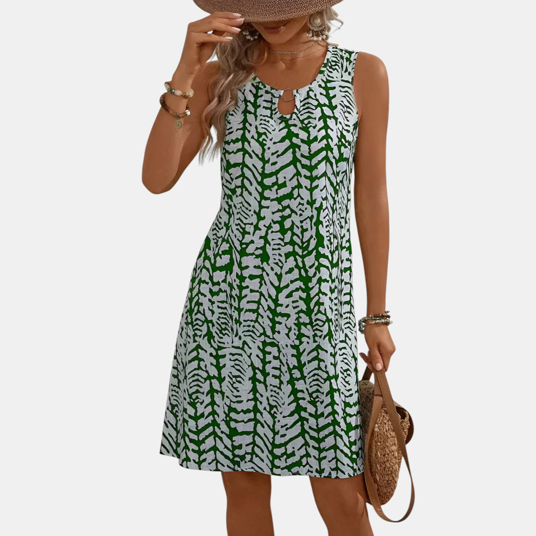 Evelyn | Sleeveless A-Line Midi Dress