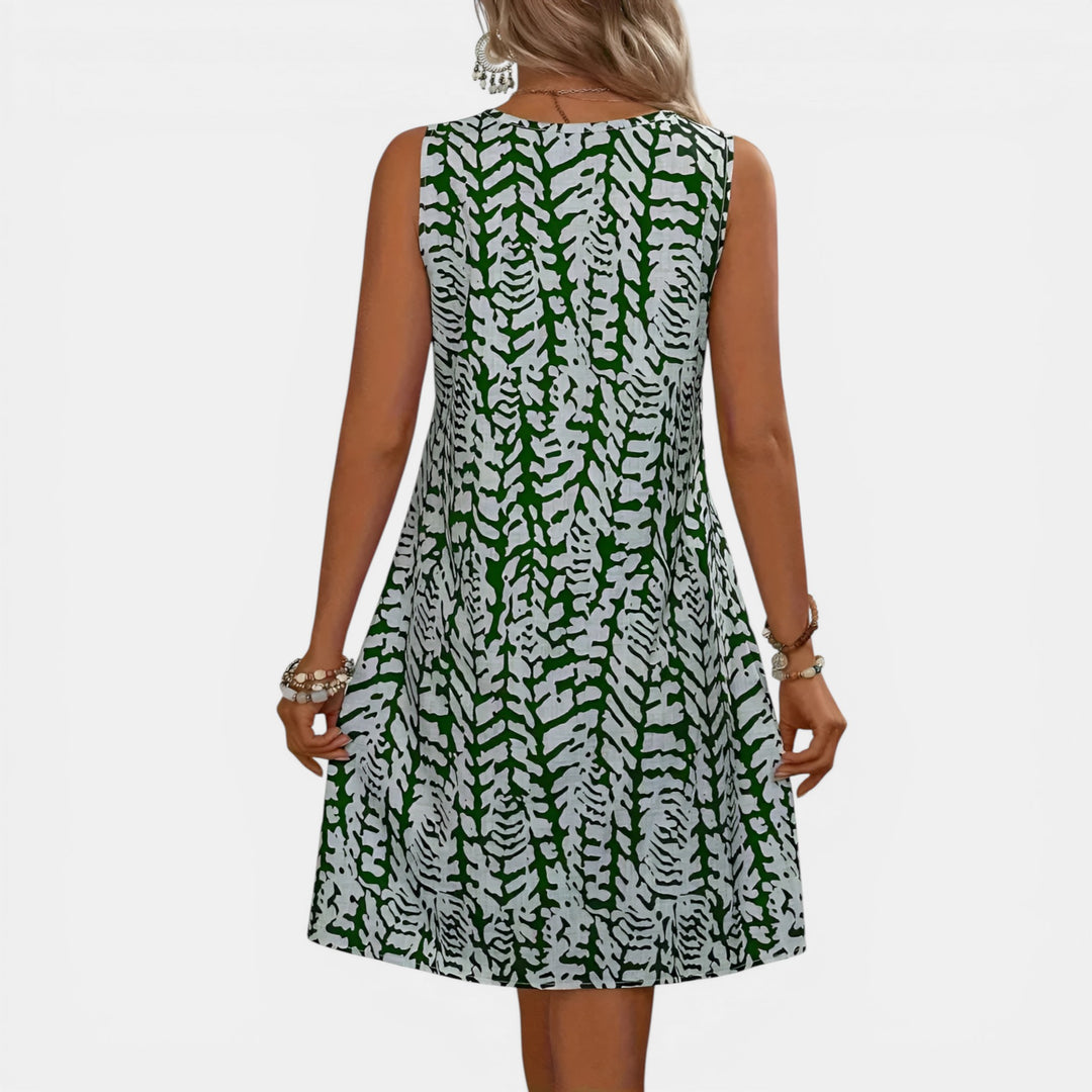 Evelyn | Sleeveless A-Line Midi Dress