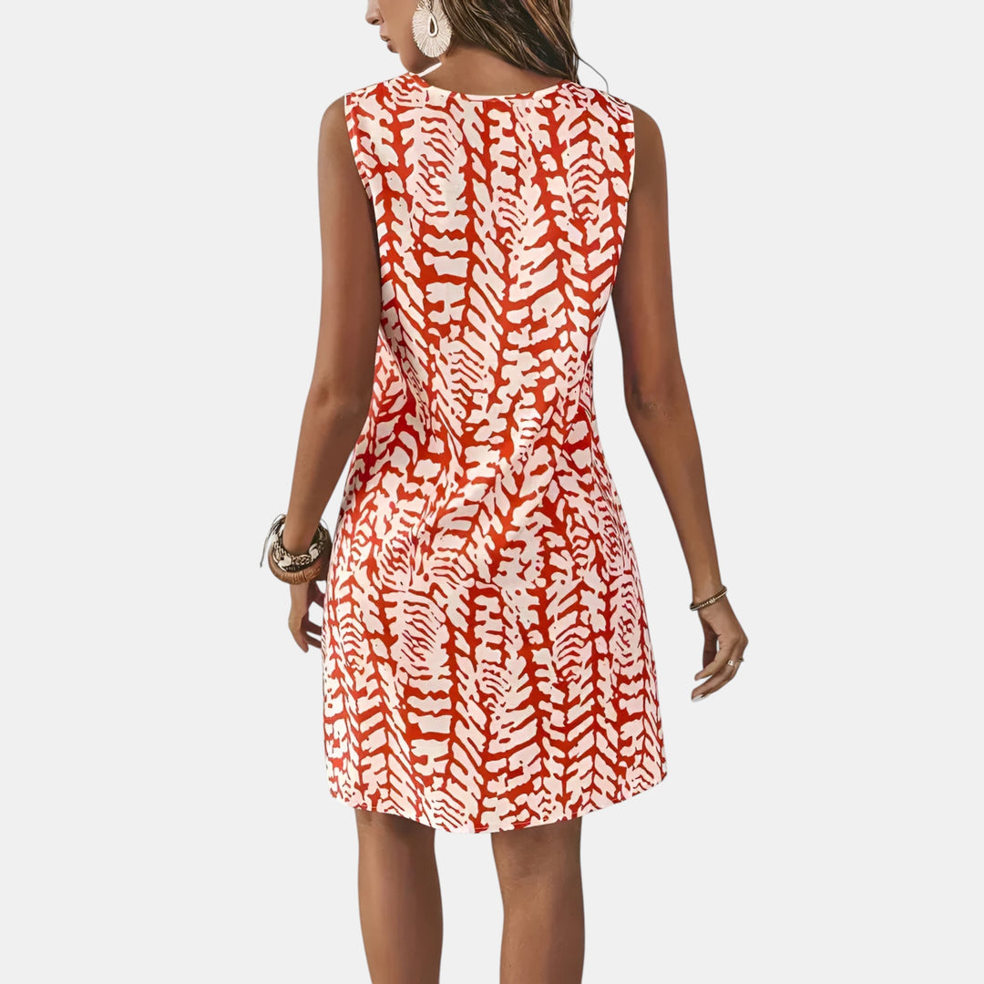 Evelyn | Sleeveless A-Line Midi Dress