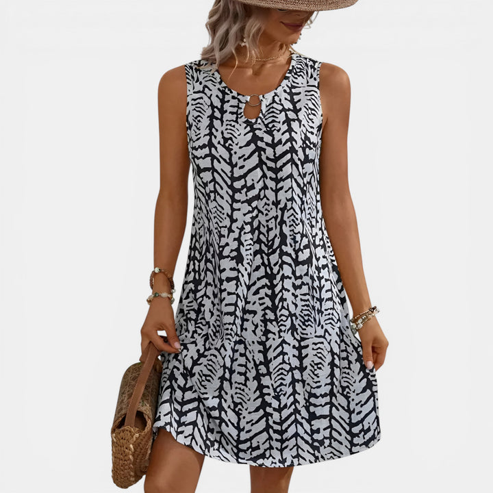 Evelyn | Sleeveless A-Line Midi Dress