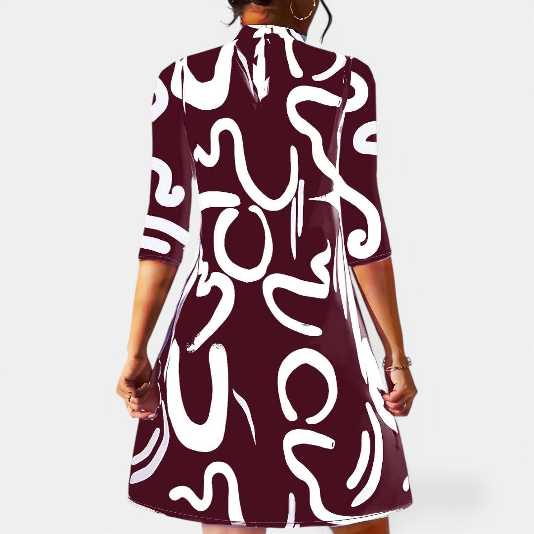 Sandra | Abstract Print Mini Dress