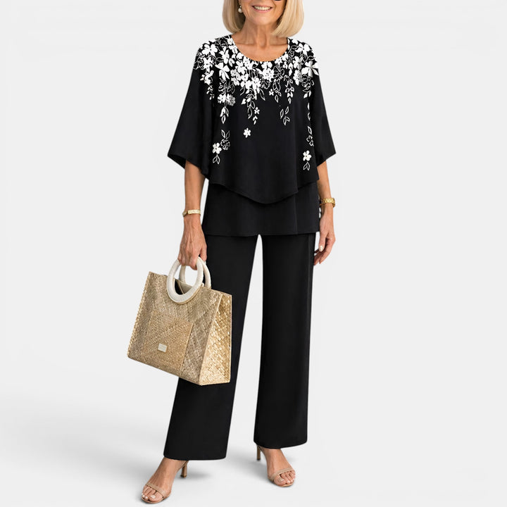 Martha | Two-Piece Top and Wide-Leg Pants Set