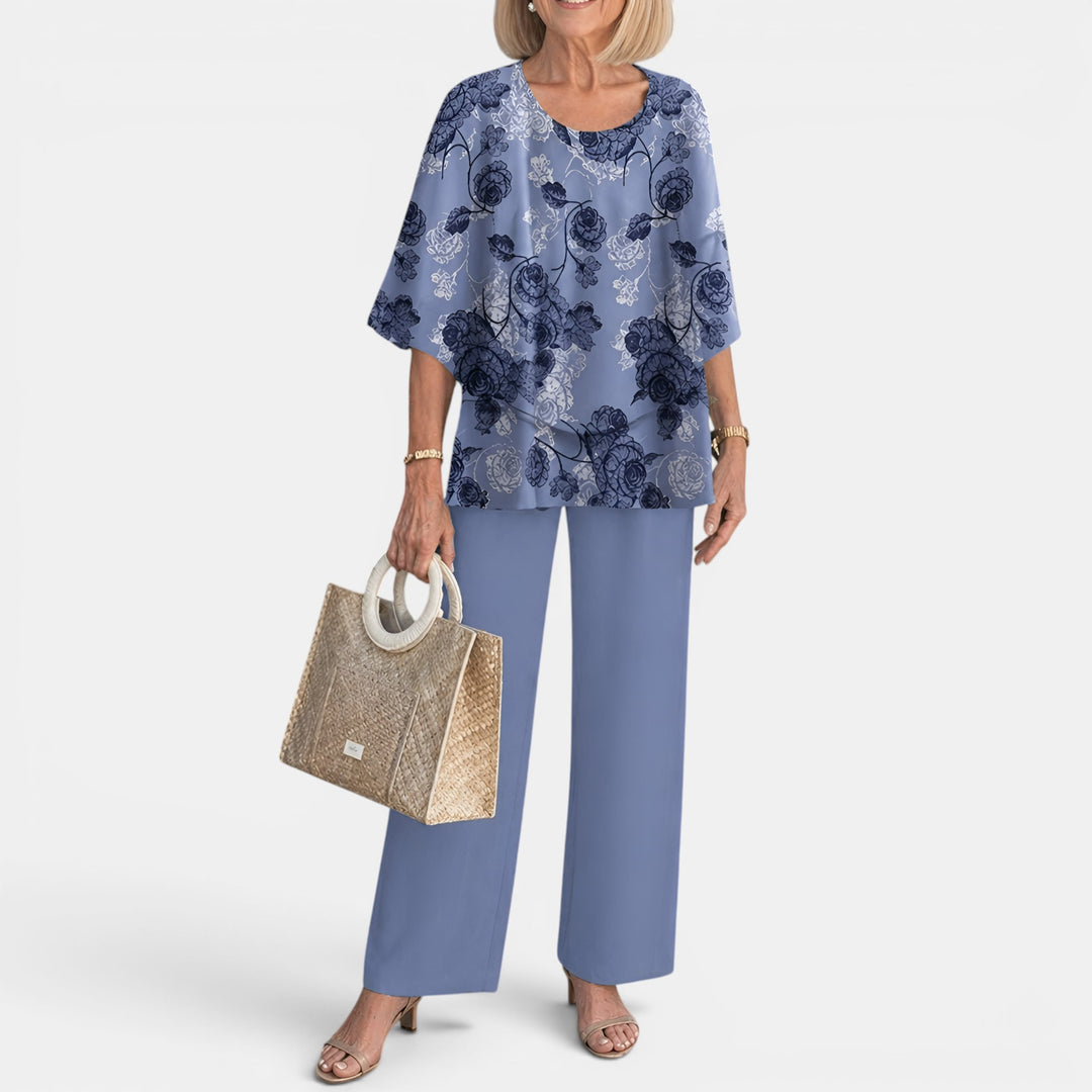 Martha | Two-Piece Top and Wide-Leg Pants Set