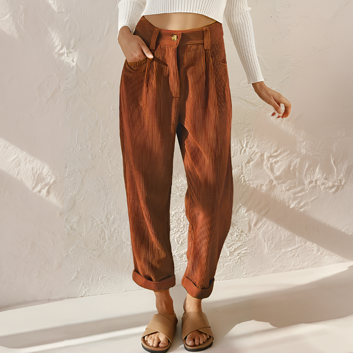 Mirabelle | High Waist Drawstring Wide-Leg Trouser