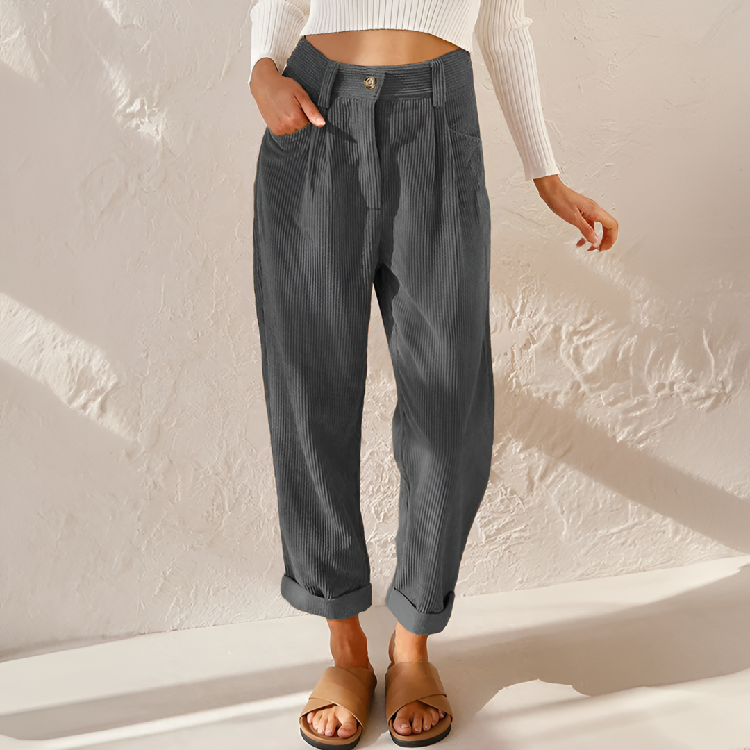 Mirabelle | High Waist Drawstring Wide-Leg Trouser