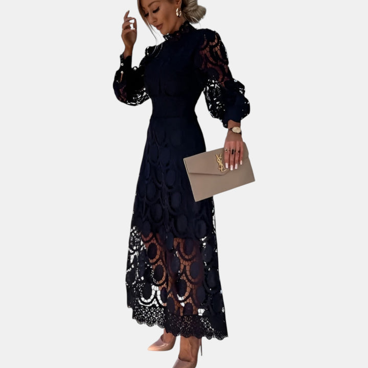 Joanne | Lace Long Sleeve Midi Dress