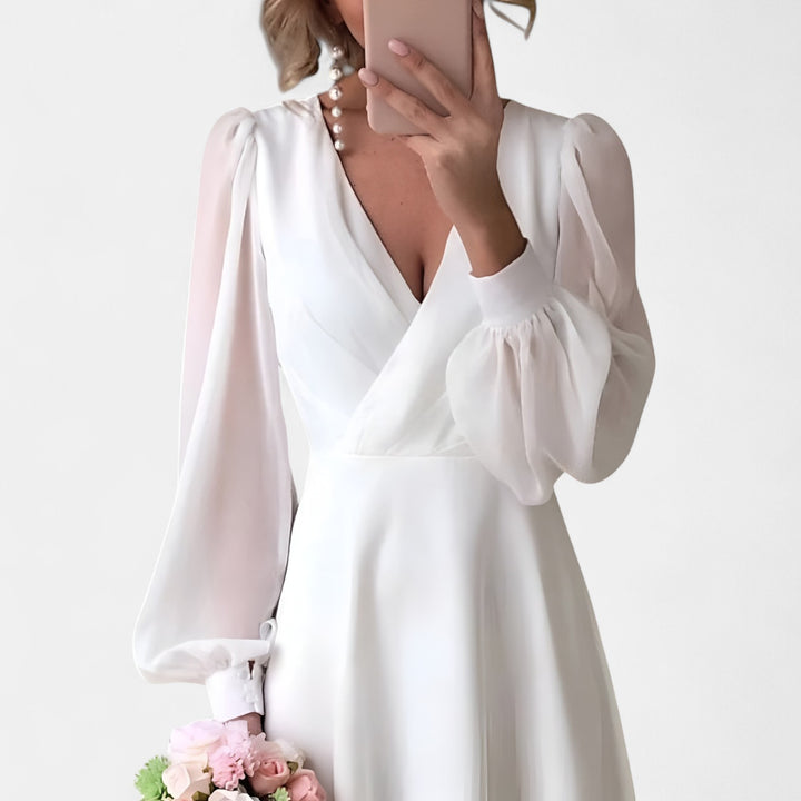 Claire | Long Sleeve A-Line Wedding Dress