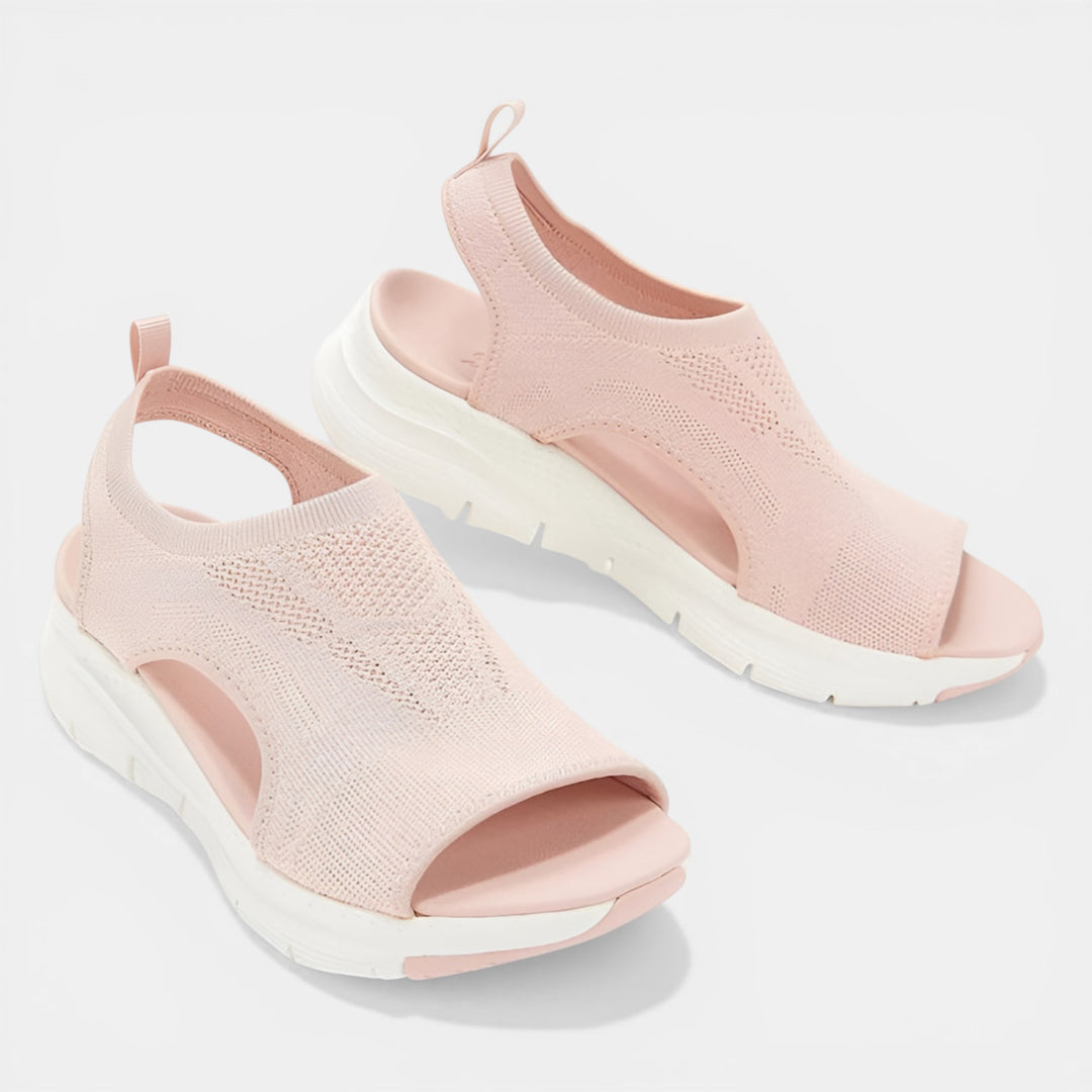 Shirley | Sporty Slip-On Open-Toe Platform Sandal