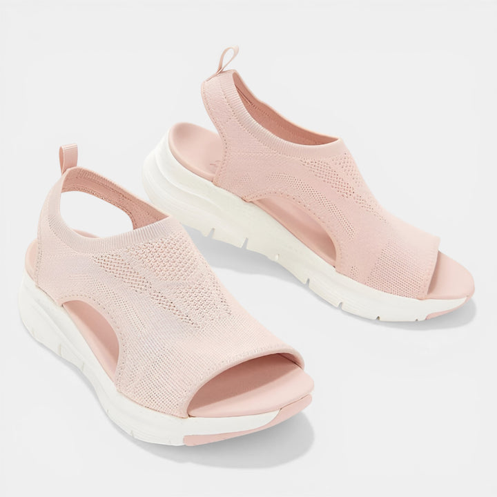 Shirley | Sporty Slip-On Open-Toe Platform Sandal