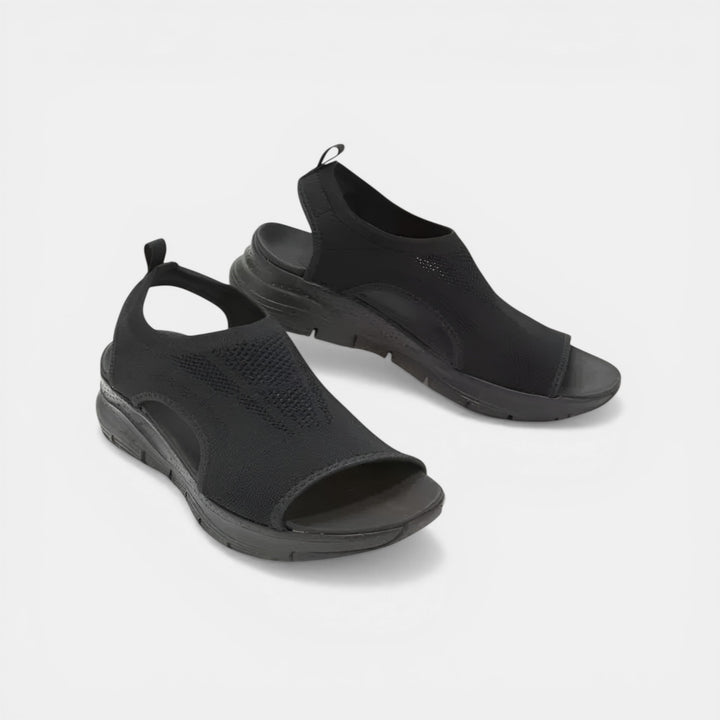Shirley | Sporty Slip-On Open-Toe Platform Sandal