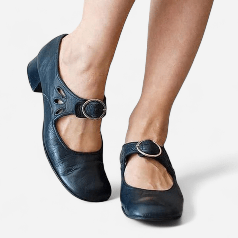 Ondine | Block Heel Mary Jane with Buckle Strap