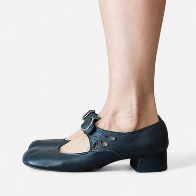 Ondine | Block Heel Mary Jane with Buckle Strap