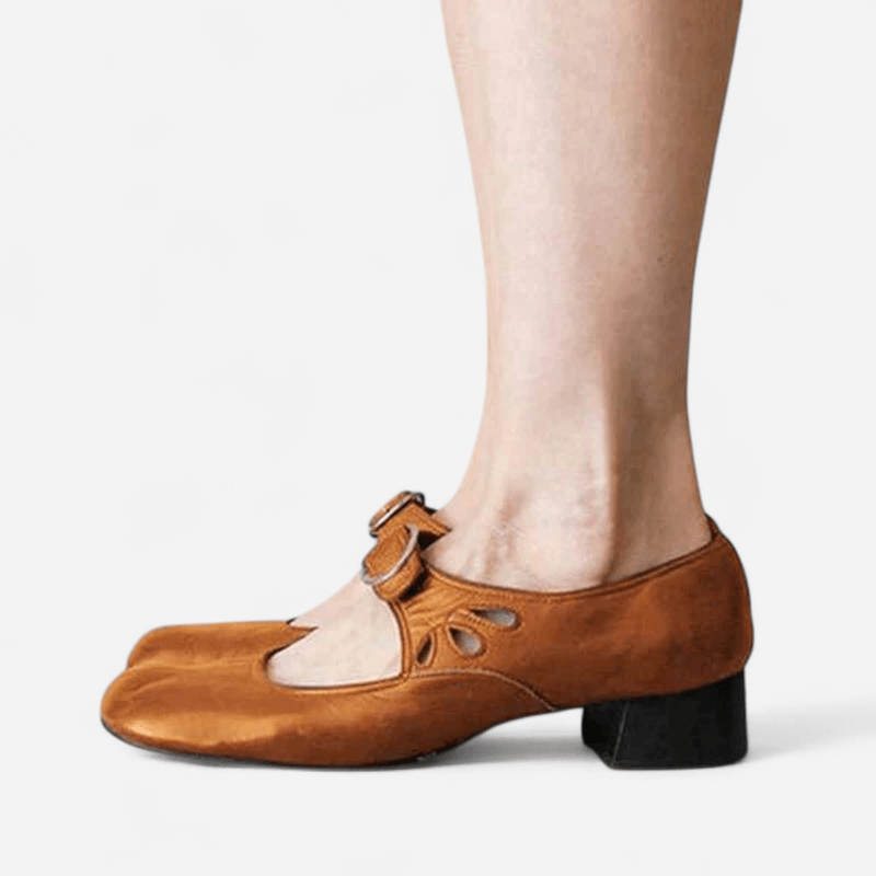 Ondine | Block Heel Mary Jane with Buckle Strap