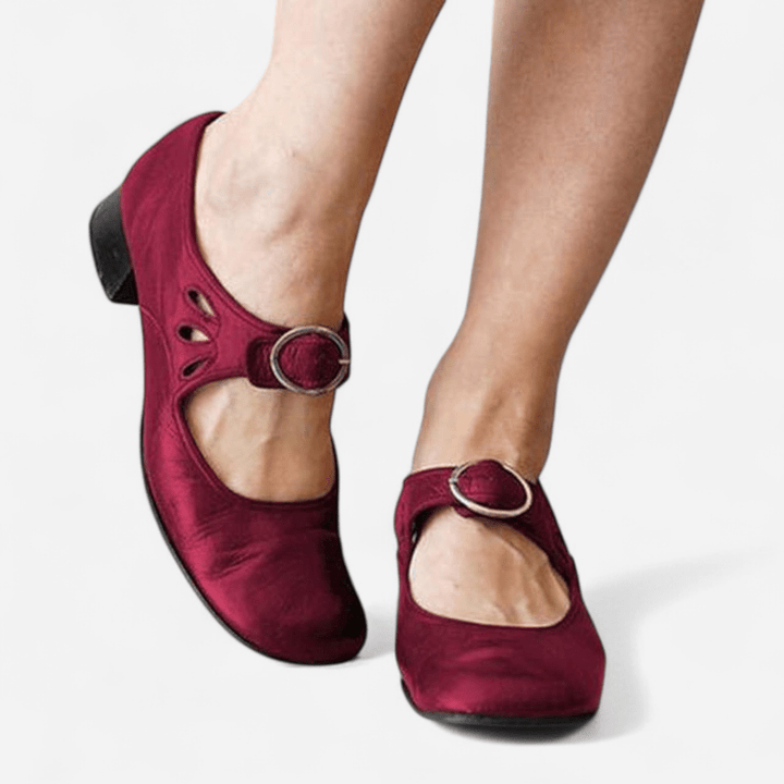 Ondine | Block Heel Mary Jane with Buckle Strap