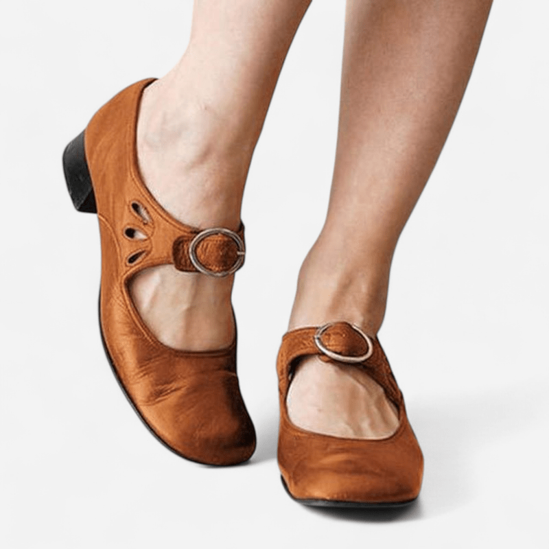 Ondine | Block Heel Mary Jane with Buckle Strap