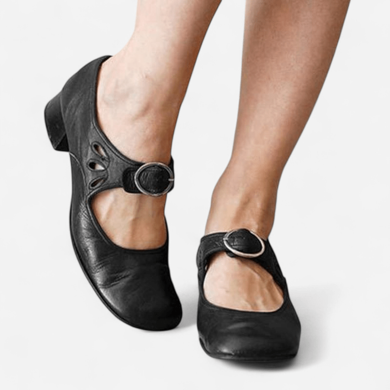 Ondine | Block Heel Mary Jane with Buckle Strap