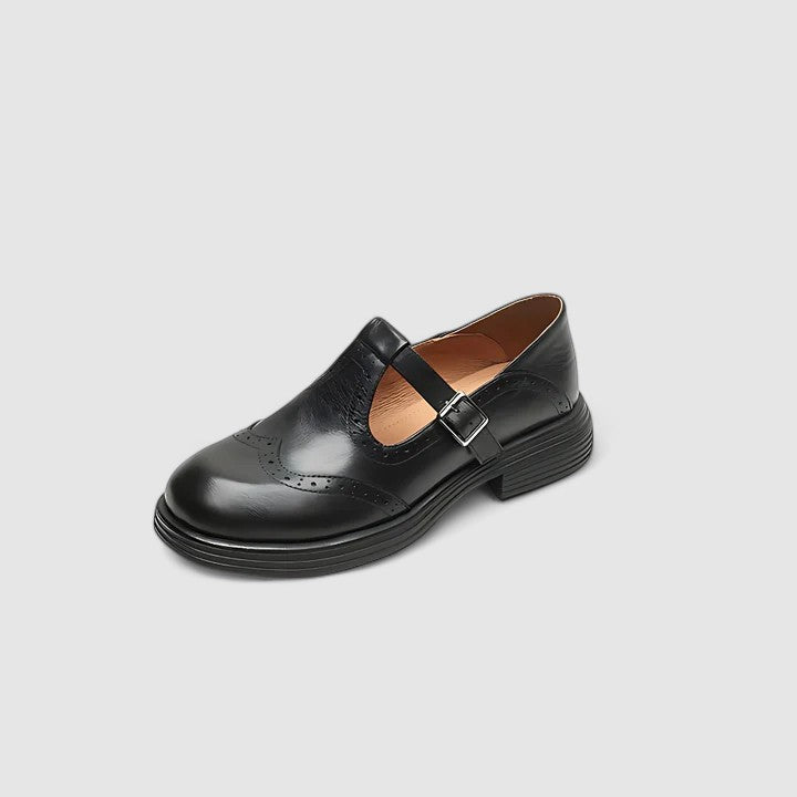 Miriam | Brogue Mary Jane Block Heel Shoe