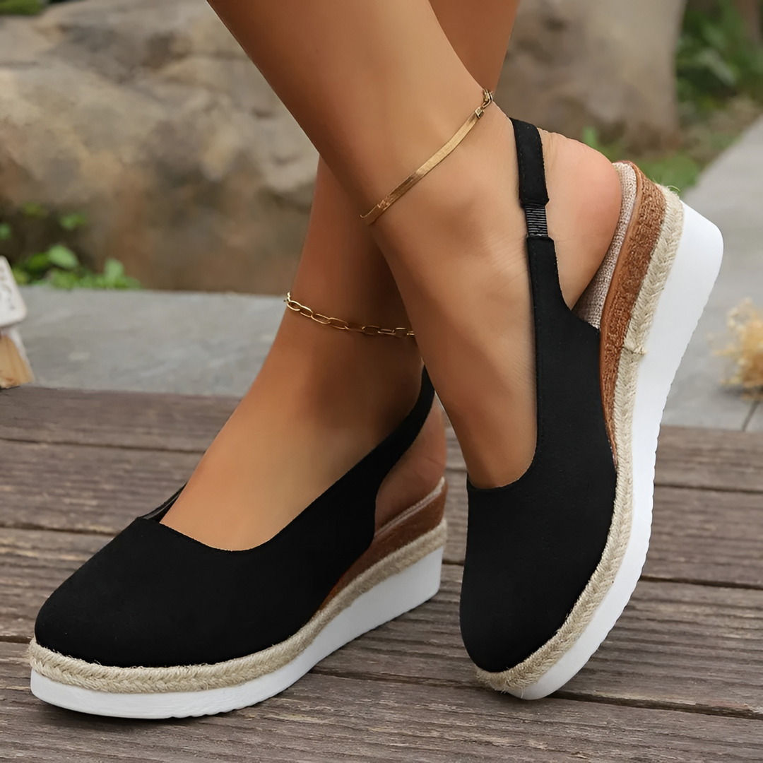 Adelaide | Closed-Toe Slingback Wedge Sandal