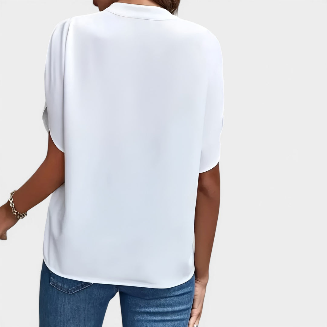 Cynthia | V-Notch Split Sleeve Blouse