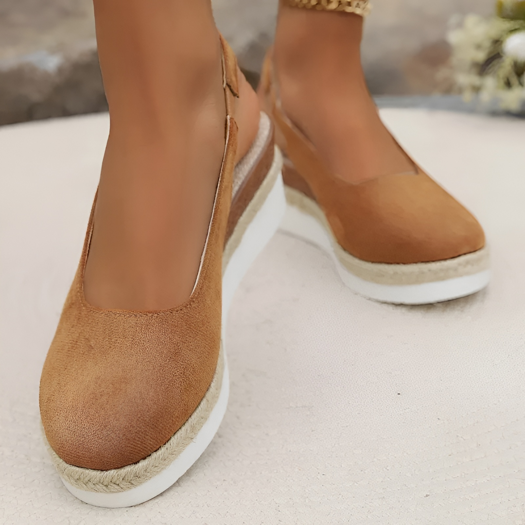 Adelaide | Closed-Toe Slingback Wedge Sandal
