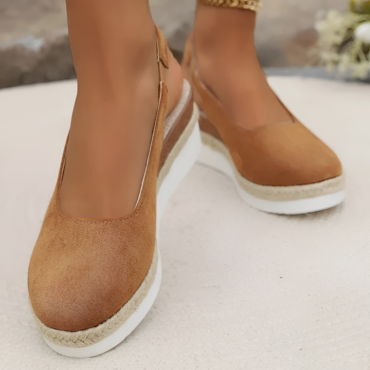Adelaide | Closed-Toe Slingback Wedge Sandal