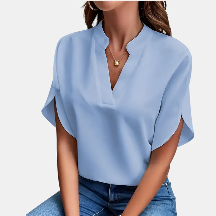 Cynthia | V-Notch Split Sleeve Blouse