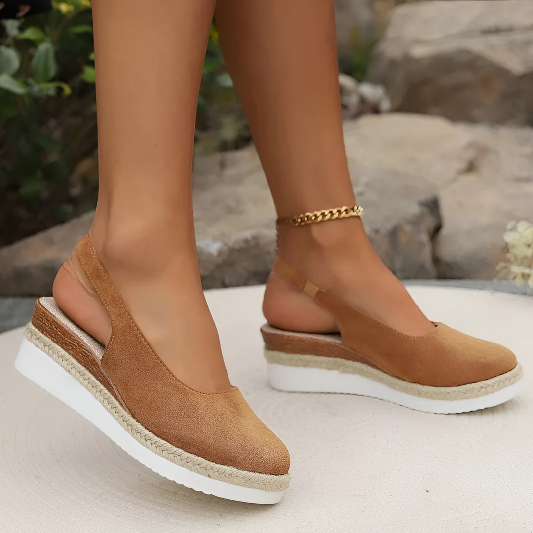 Adelaide | Closed-Toe Slingback Wedge Sandal