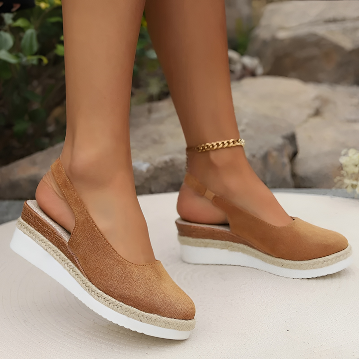Adelaide | Closed-Toe Slingback Wedge Sandal