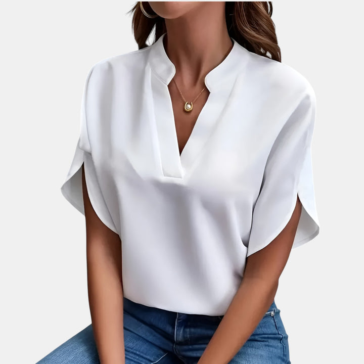 Cynthia | V-Notch Split Sleeve Blouse