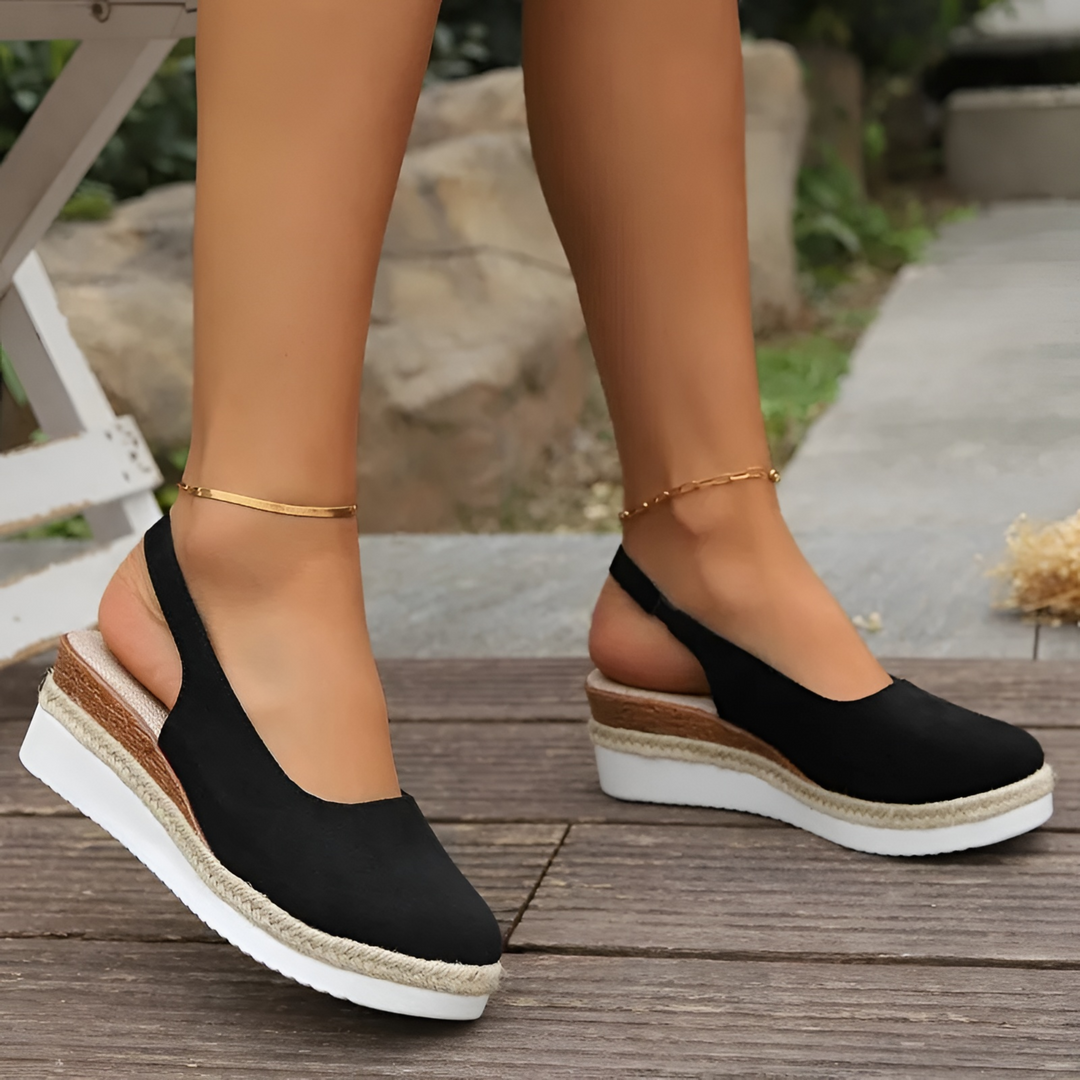 Adelaide | Closed-Toe Slingback Wedge Sandal