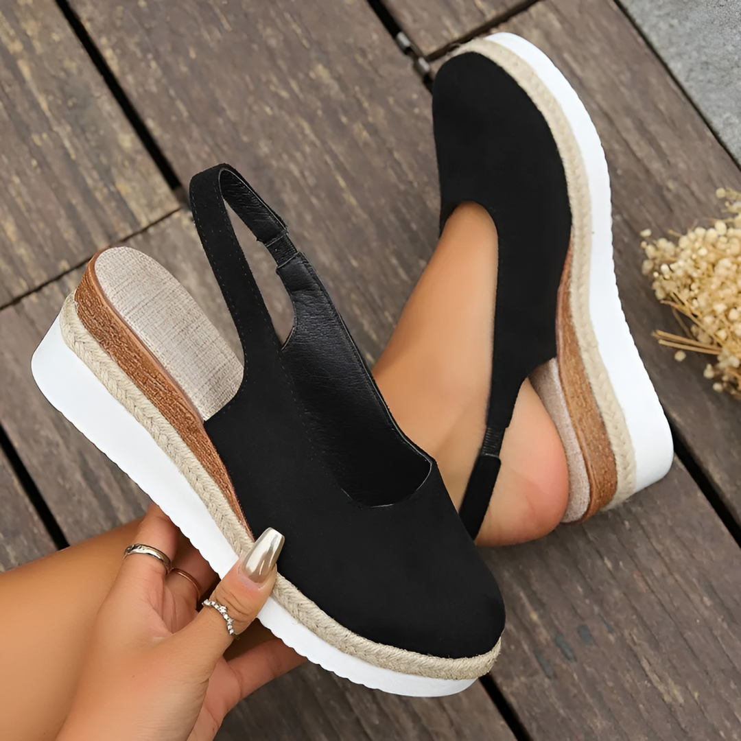 Adelaide | Closed-Toe Slingback Wedge Sandal