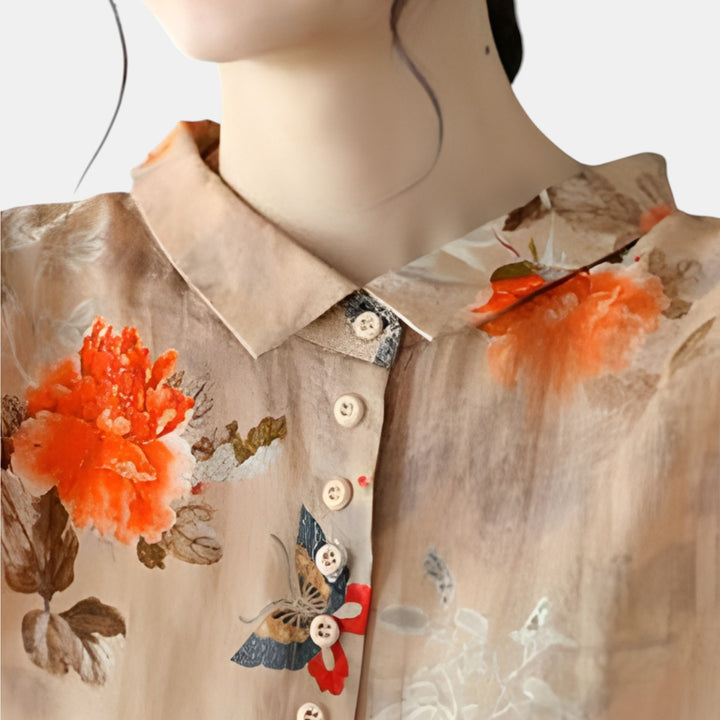 Colombe | Floral Print Peter Pan Collar Blouse